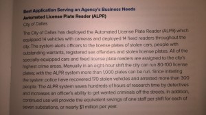 Write-up on Dallas Police Department's LPR Program